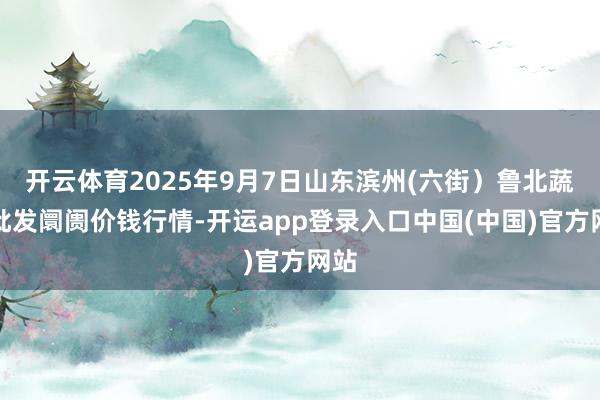 开云体育2025年9月7日山东滨州(六街）鲁北蔬菜批发阛阓价钱行情-开运app登录入口中国(中国)官方网站
